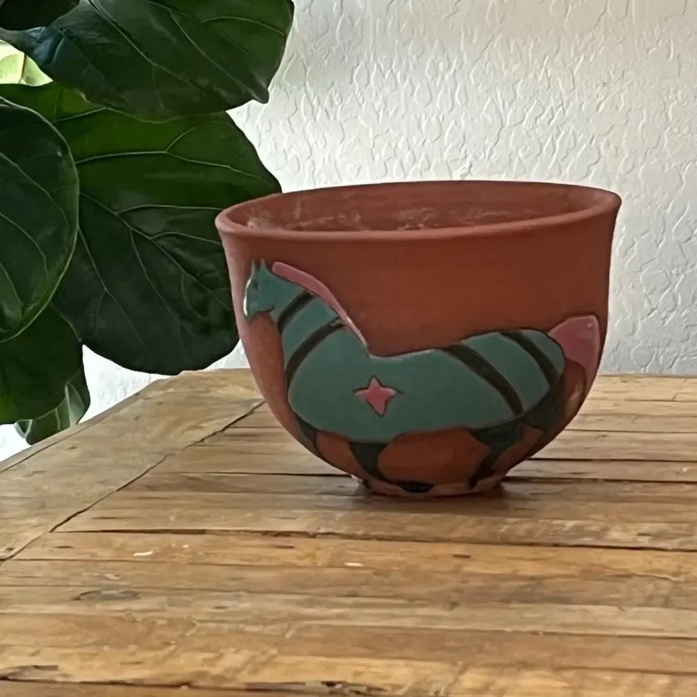 Vtg Glen Lafontaine Art Pottery Pot Planter 5